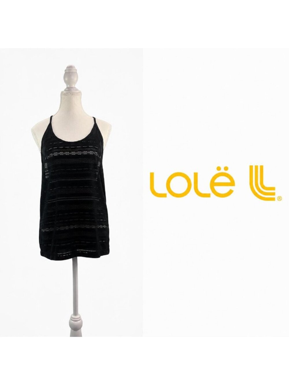 LOLE Open Knit Racerback Tank – Women's Medium